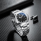 Fashion Couple Watches Men and Women Business Luxury Stainless Steel Quartz Wristwatch Waterproof Luminous Couple Watch Pair Set