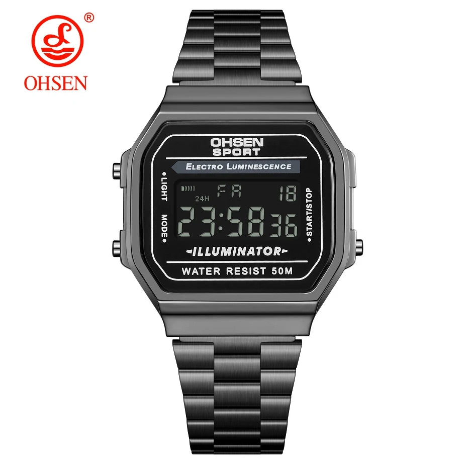 Digital Watches for Women Luxury Gold Ladies Sport Watch reloj mujer Stainless steel Electronic Watch Alarm Clocks Gifts