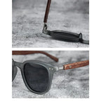 Sunglasses for Men Women Trendy Retro Wood Grain Polarized UV Protection Eyewear Cycling Outdoor Street Photography Sunglasses