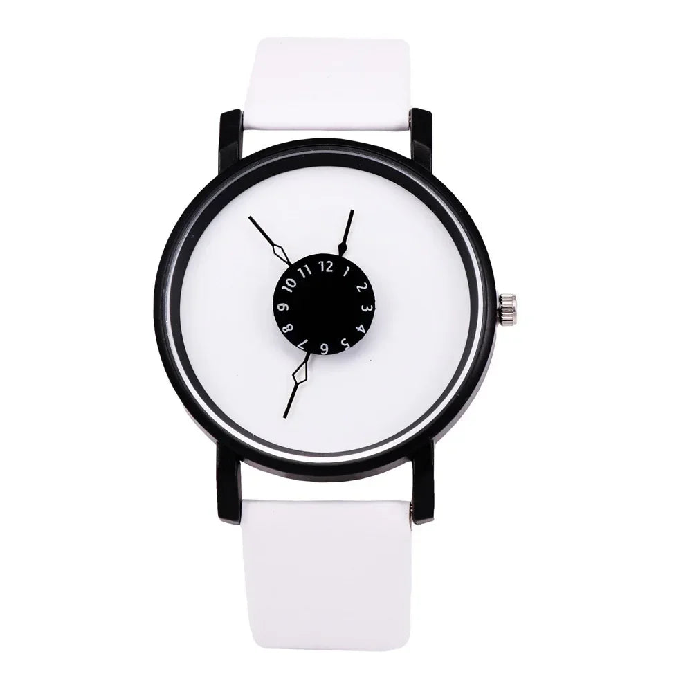 Couple Watch Simple Men Women Casual Quartz Watches Ins Fashion White & Black Watches Women's Clock Watch for Girls