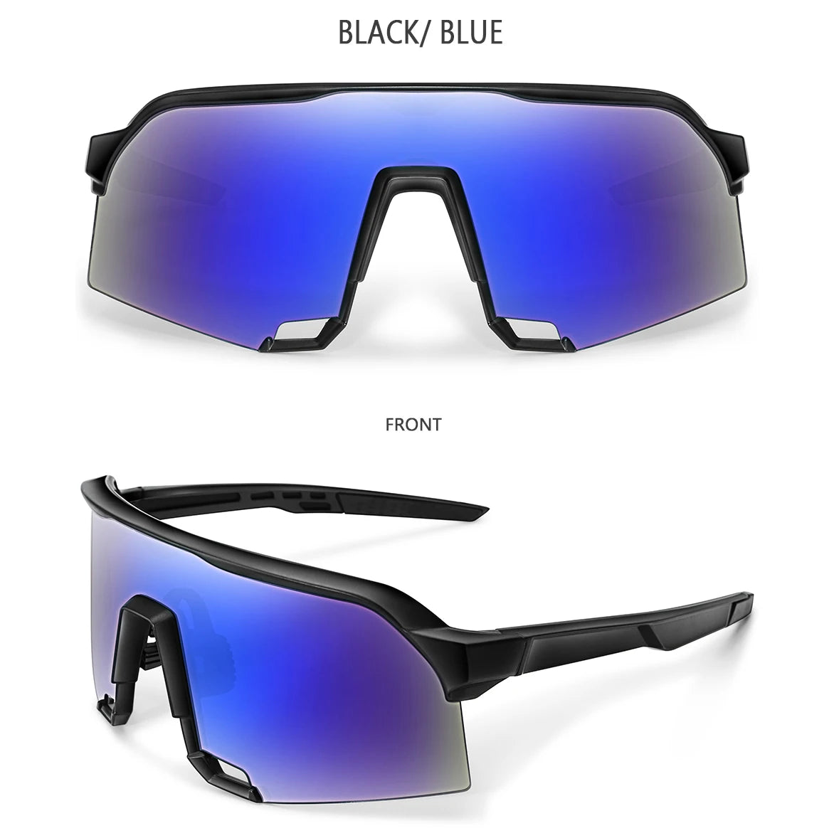 Brand 100 Cycling Sunglasses for Men and Women UV400 Protection 5 colors Big Frame Running Fishing Sports Eyewear