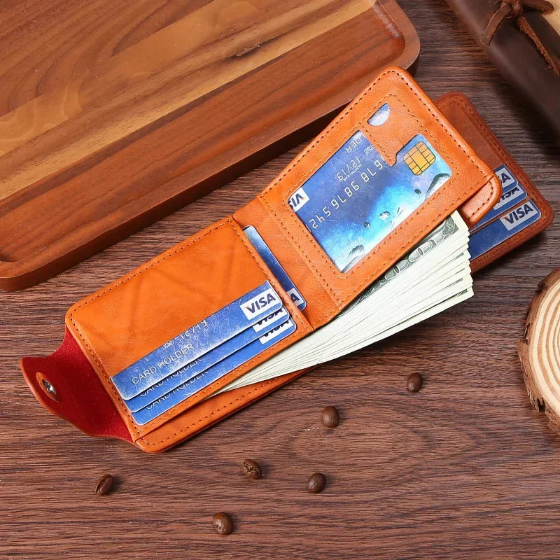 Men's Wallets  Dollar PatternWallet Male Leather Walet Photo Card HolderFashion Large Capacity Wallet Purse Bag