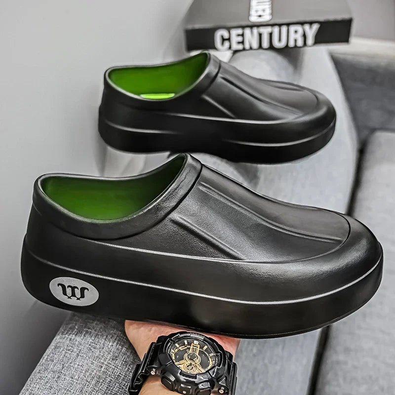 Women's Slippers Are All Season Anti Slip Waterproof Thick Soled Fashionable Simple Rain Boots for Couples Chefs Doctors Nurses