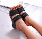 Sandals Shoes Women Summer Platform Shoes Woman Slip On Walking Shoes Wedge Women's Sandals Retro Woman Slippers Female Footwear