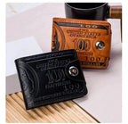 Men's Wallets With 100 US Dollar PatternWallet Male Leather Walet Photo Card HolderFashion Large Capacity Wallet Purse Bag