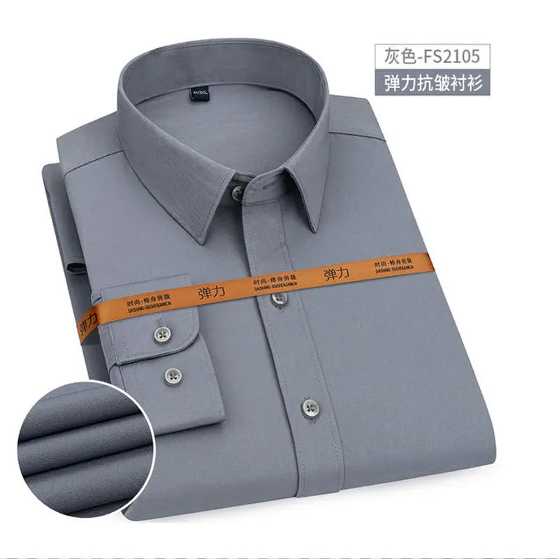 New men's shirt long sleeve spring and summer formal thin business casual free ironing high quality slim fashion breathable