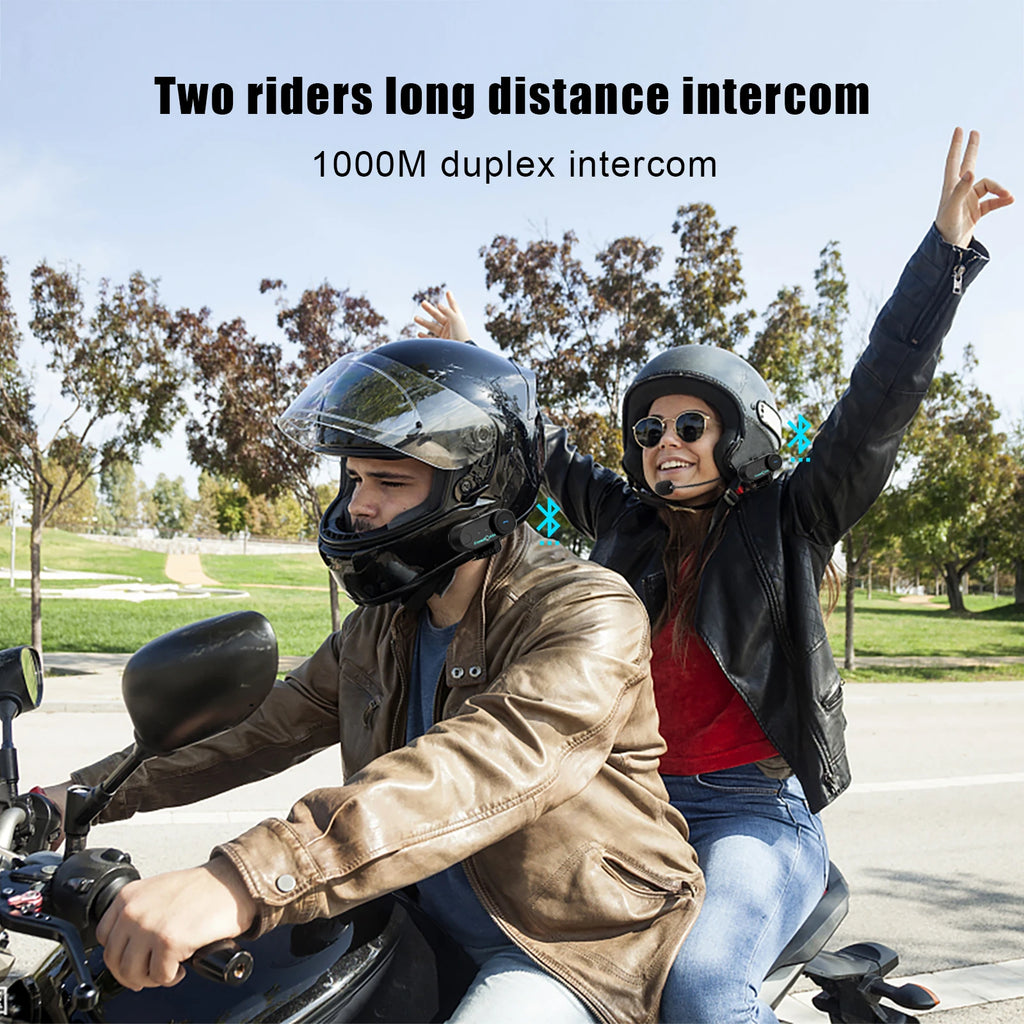 Freedconn Motorcycle Helmet Headset Stereo Bluetooth Hands Free Call Wireless Communication Interphone Music Sharing 6 Riders