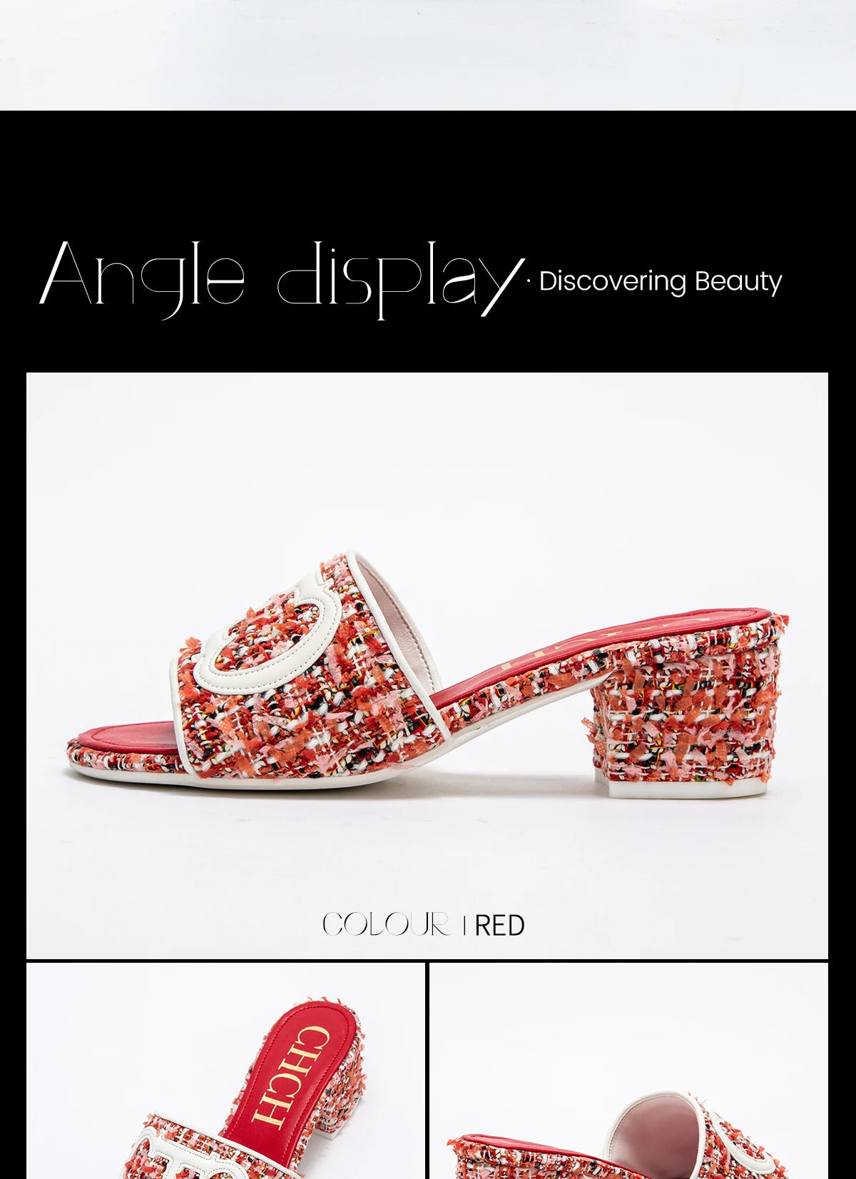 Women's Slippers 2024 New Brand Fabric Low Heel Sandals Outdoor Business Commuter Women's Shoes