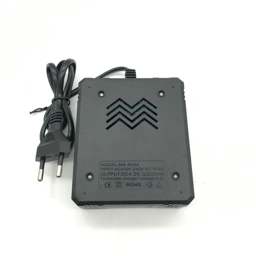 For 18650 Battery Charger 4 Chargers 4 Slot Wire Charger Intelligent Fast Charging for 18650 Li-Ion Battery Flashlight Battery