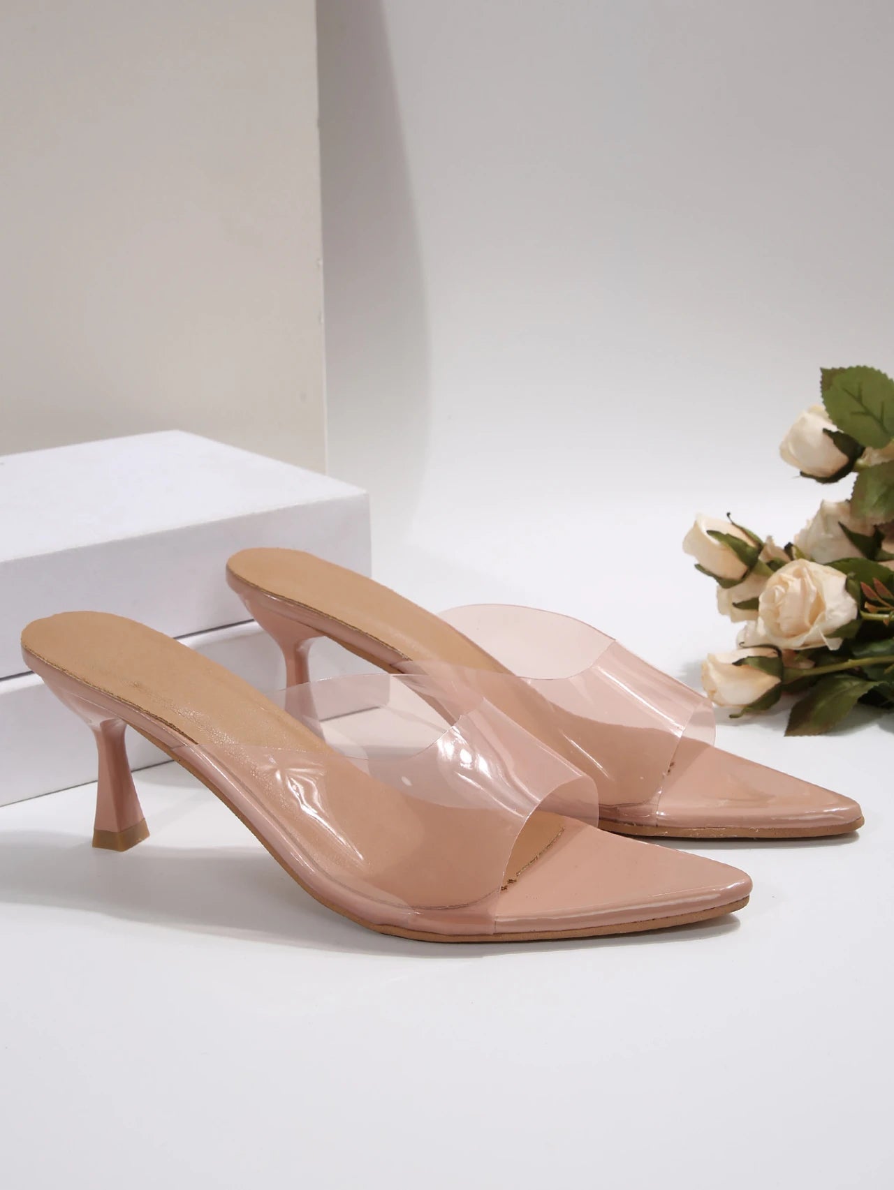 Sexy High Heels Women Slippers Designer Heeled Sandals Woman Shoes Summer 2025 Brand Home Slides Elegant Flip Flops Sandalias