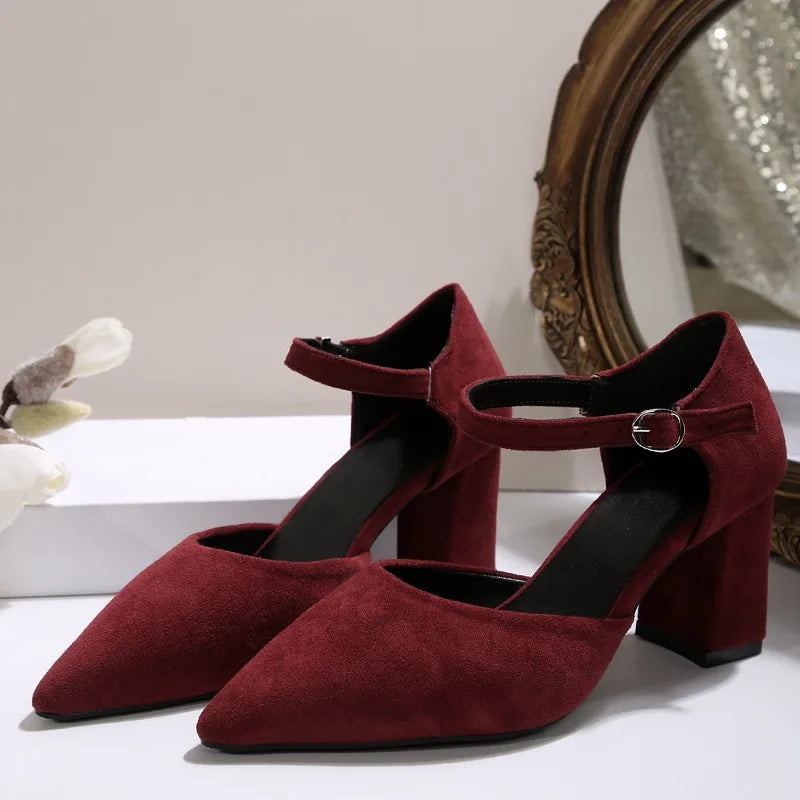 2025 New Black High Heels for Women Girl Pointed Sandals Female Summer Woman's Heel Shoes Mujer Sandalias Femeninas