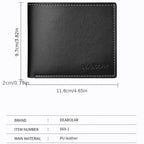 Pu Leather Men Short Wallet Thin Style Folding Young Men Credit Card Holder Wallet