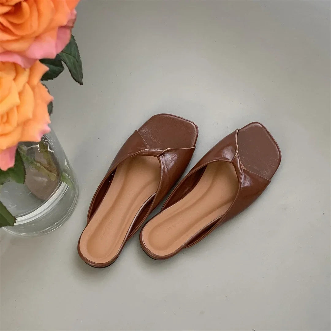 Flats Slippers Women Open Toe Sandals Summer Flip Flops Casual Shoes 2025 Trend Dress Party Shoes Woman Slides Designer