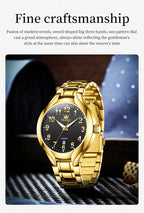 OLEVS 3650 Couple Watches For Men Women Number Scale Waterproof Quartz Dress Wristwatch Luminous Luxury Calendar Business Watch