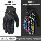 Autumn Winter Motorcycle Riding Gloves for Women Men Warm Fall-proof Windproof Moto Glove Colorful Reflective Touchscreen Glove