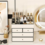 Makeup Box Desktop Large Capacity Skin Care Product Shelf Dustproof Perfume Storage Organizer Removable Cosmetics Storage Box