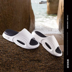 New Men Slippers Slides with a Sense High Aesthetic Value External Wear Anti Slip Thick Bottom, Beach Cool Slippers for Men