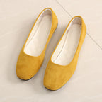 Woman Flats Casual Round Toe Cute Flats Flock Mocasines Ballerina Church Flats Female Suede Elegant Soft Sole Mom Shoes