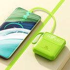 20000mAh Mini Power Bank 4in1 Cable Portable Charger Fast Charging LED Digital Display Poverbank External Battery Mobile Power