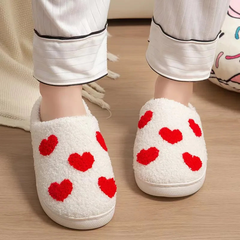 Women's Slippers, New Winter Design, Caring Warmth, Thick Plush Home Anti-Slip Slippers