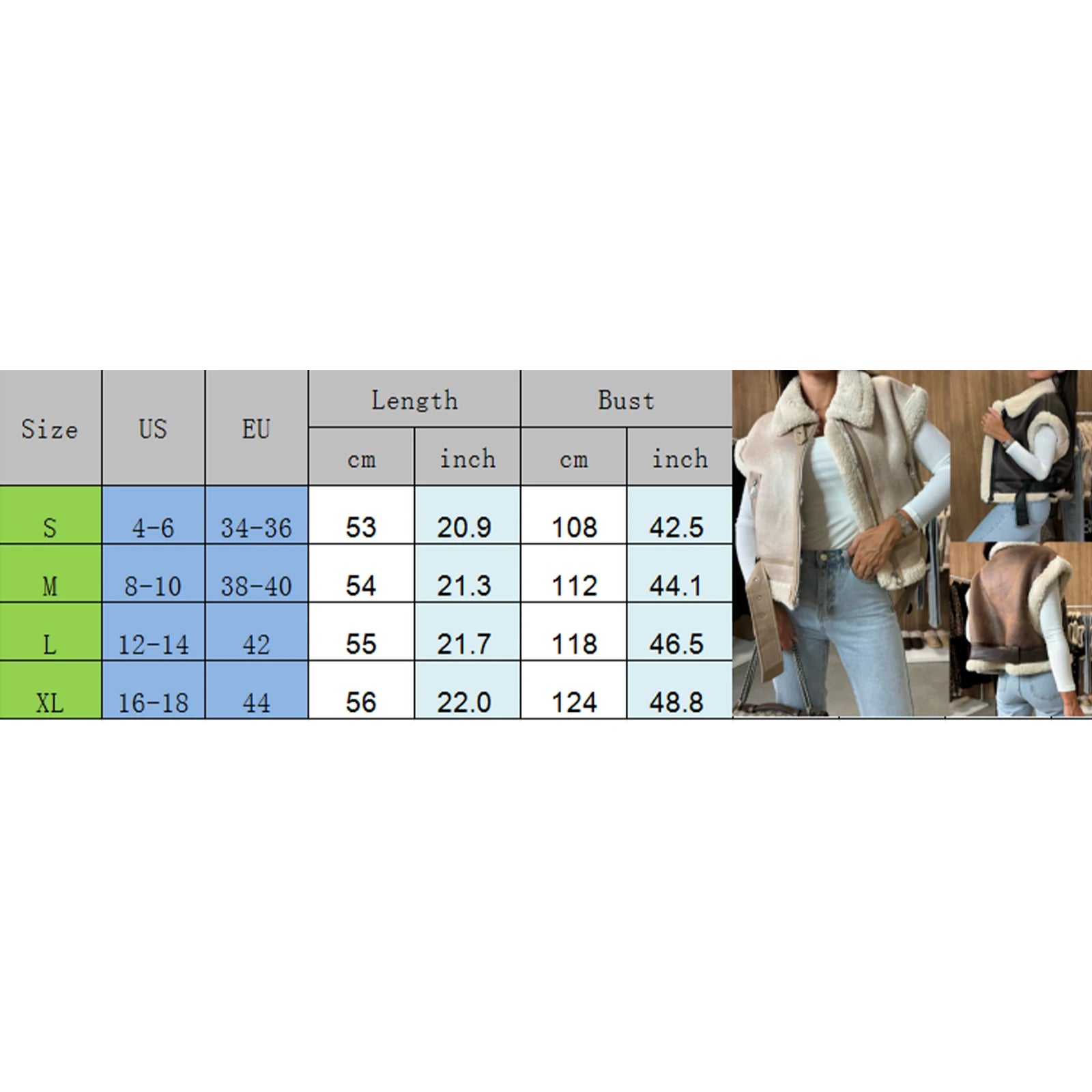 Women Winter Faux Suede Vest Sleeveless Zipper Up Fleece Sherpa Lined Jacket Fashion Solid Color Casual Outerwear Coat!