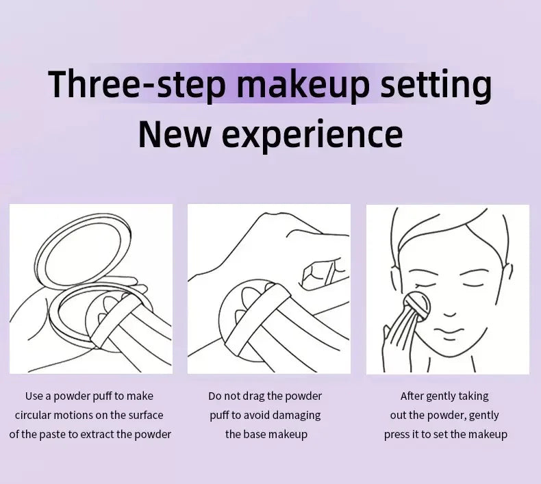 1PC Violet Cream To Powder Skin-friendly Skin Natural Face Long Lasting Oil-controlling Contouring Powder Cosmetics