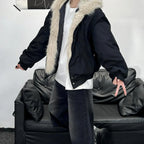 Winter Warm Jacket 2025 New High Street Fur Collar Hooded Women's American High-end Sense Versatile Korean Version Coat Trend