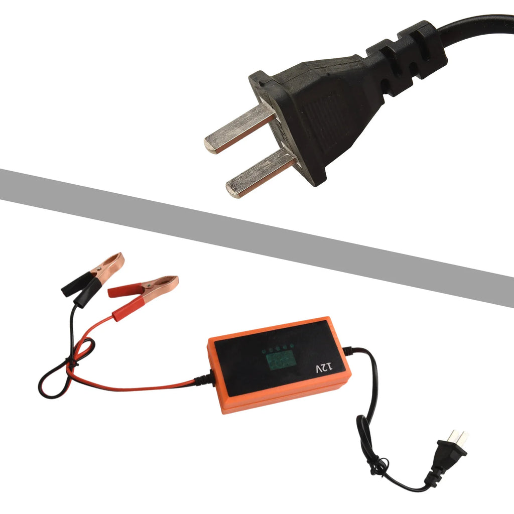 12V Car Battery Charger 3-20A Lead-acid Batteries Charger Fast Charging Car Motorcycle Battery Charger ABS Car Accessories