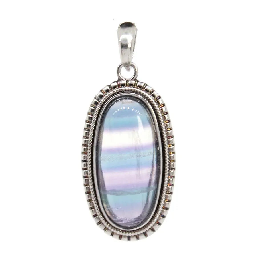 Natural Crystal Oval Stone Pendants For Women Necklace DIY Amethyst Rose Quartz Lapis Lazuli Gemstone Pendant Jewelry No Chain