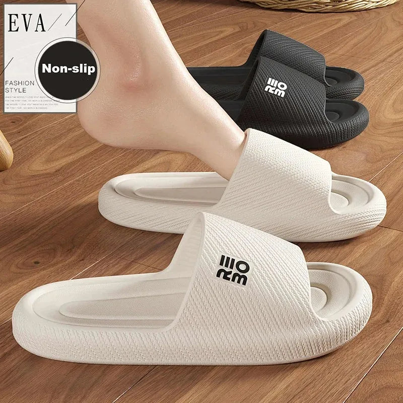 Summer Fashion Slippers Men Shoes Comfortable Slippers For Men Home Flat Sandals Flip Flops Couples Bathroom Indoor Slides