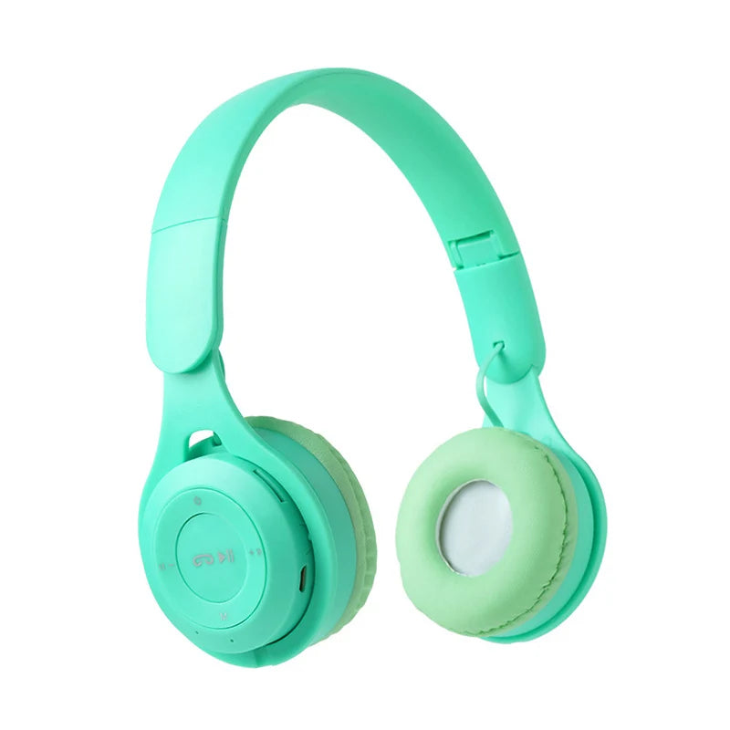 Headphones Kids Wireless Bluetooth Earphones Stereo Foldable Helmets Gaming Headsets Over-ear Headphones for Android ios Music