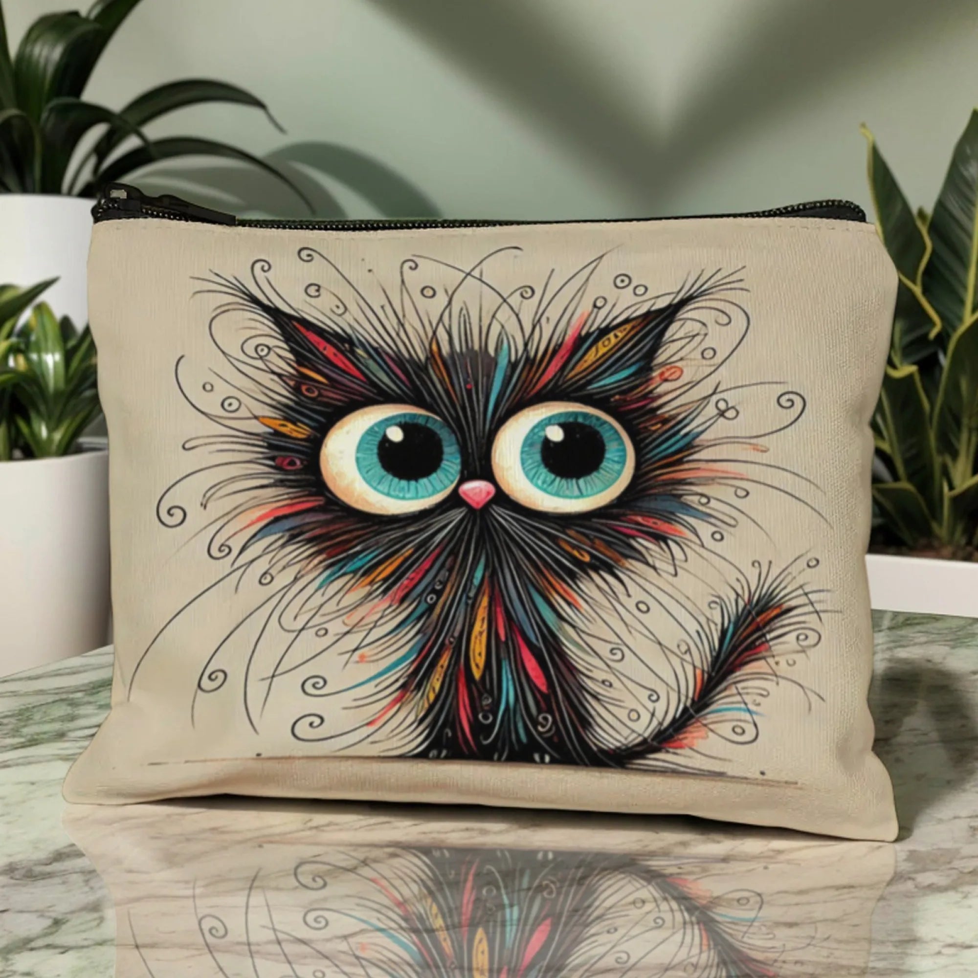 Adorable Black Cat Cosmetics Bag Stylish & Durable Travel Organizer -Perfect Portable Toiletry Bag for Fun Convenient Storage