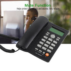 Caller ID Telephone Desktop Corded English Landline Support Handsfree Calling Pause Hold Mute Function for Home Hotel Office