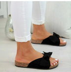 Women's Sandals 2022 Summer Platform Retro Sandals Woman  Fashion Bow Leopard Beach Slippers Women Plus Size