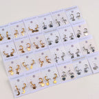 10Pairs/Lot Fashionable Women's Stainless Steel Earrings, Daily Jewelry Accessories Gifted To Friends, Randomly Shipped