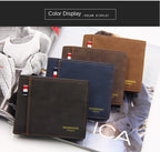 Men Wallet PU Business Foldable Wallet Luxury Billfold Slim Hipster Credit Card Holders Inserts Coin Purses Vintage Walltes