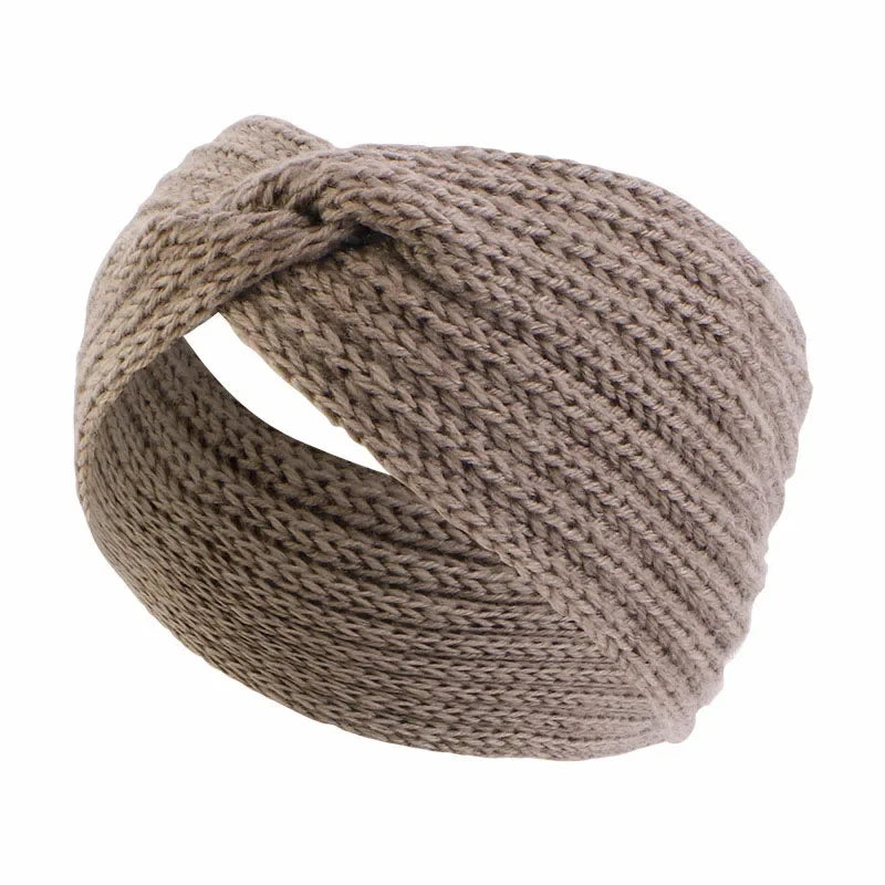 Winter Warm Headband for Women Knot Cross Headbands Wool Knitted Elastic Wide Headband Headwear Girls Hair Band Hair Accessories