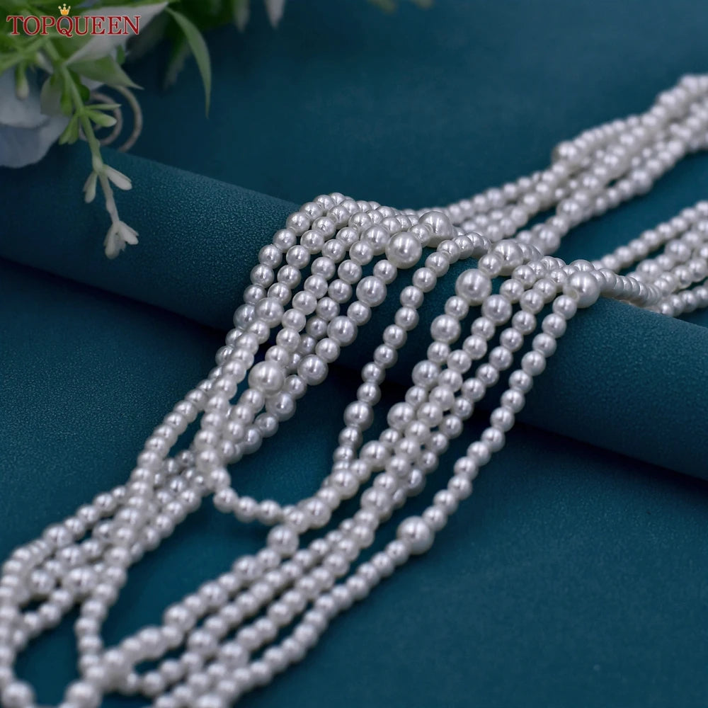 TOPQUEEN SG04 Jewelry Bride Wedding Accessories Crystal Tassel Pendant Necklace Women's Bolero Shawl Dress Shoulder Decoration