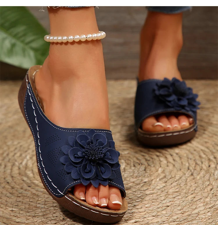 Women's Sandals Wedges Heels Sandals Summer 2025 Platform Sandalias Mujer Soft Heeled Slippers Summer Shoes Woman Footwear Women
