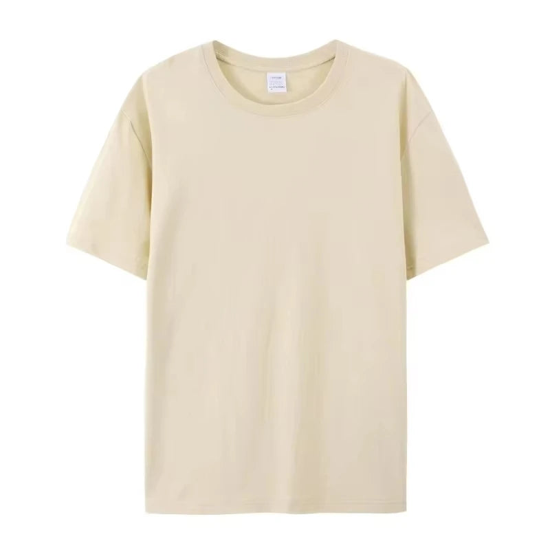 Men's Solid-color Short-sleeved T-shirt: Simple, Elegant and High-quality, Suitable for Both Commuting and Casual Wear
