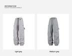 Men's outfit pants are versatile, trendy, loose, straight-leg outdoor work pants and trendy brand tight-fitting windbreakers