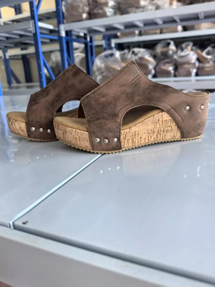 Fashion Woman Summer Shoes Sandals Wedge Sandal For Women Elegant Women's Sandals Slide Huaraches Female Women Heels Footwear