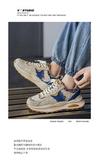 Men's Shoes 2025 Spring New Casual Versatile Comfortable Fashion Trend Niche Non-slip Wear-Resistant Retro Sneakers