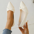 Women' Classics White High Heel Pumps Fashion Pointed Toe Banquet Dress Shoes Woman Plus Size Autumn Stiletto Heeled Pumps Mujer