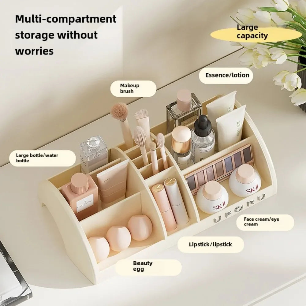 Cosmetics Storage Box Home Advanced Sense Dressing Table Desktop Capacity Multi-functional Skin Care Products Compartment Shelf