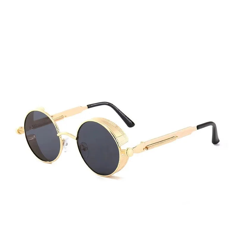 Steampunk Sunglasses For Men Women Round Frame Driving Outdoor Sports UV400 Sun Glasses Fashion Trend Retro Male Female Eyewear