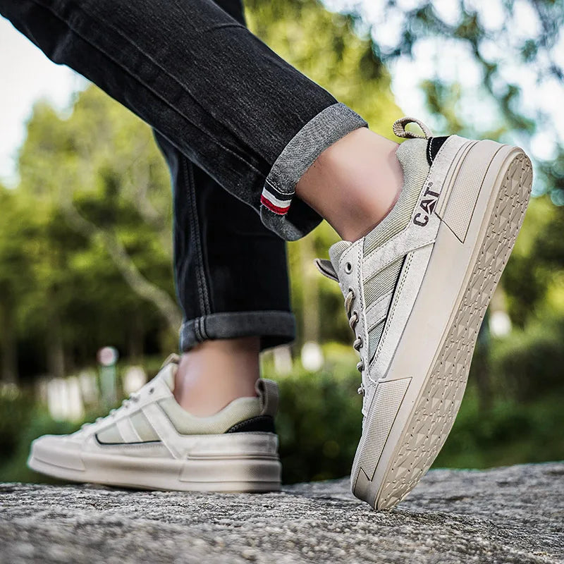 New Shoes for Men Casual Male Sneakers Platform New Men's Casual Leather Shoes Business or Casual Thick-bottom Wear-resistant