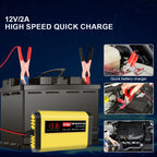 Full Automatic Car Battery Charger 2A Intelligent Fast Power Charging Digital LCD Display