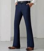 Man Suits Pants Draped Flared Fluid Tight Wide Leg Black Business Social Tailoring Bell Mouth Trousers for Men Up Formal Classic