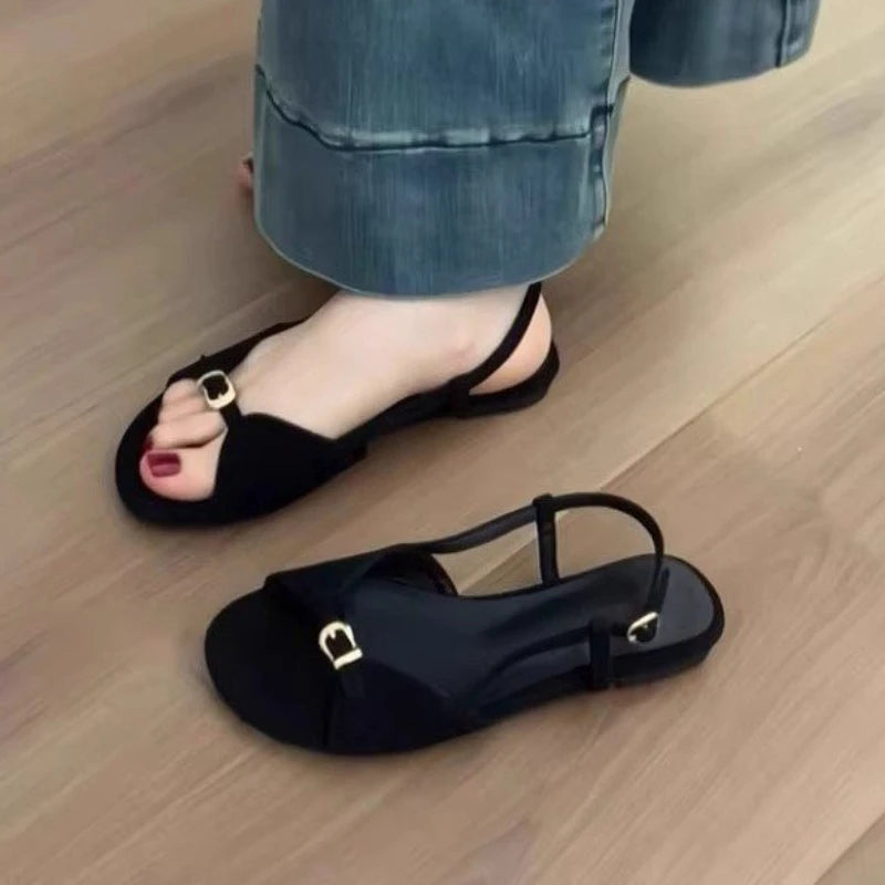 Flats Women's Sandals Casual Cozy Shoes Fashion Dress Summer Slippers 2025 Woman Beach Slides Walking New Sandalias De Mujer